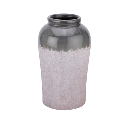 Meadowthorn Grey Ombre Glazed Ceramic Vase