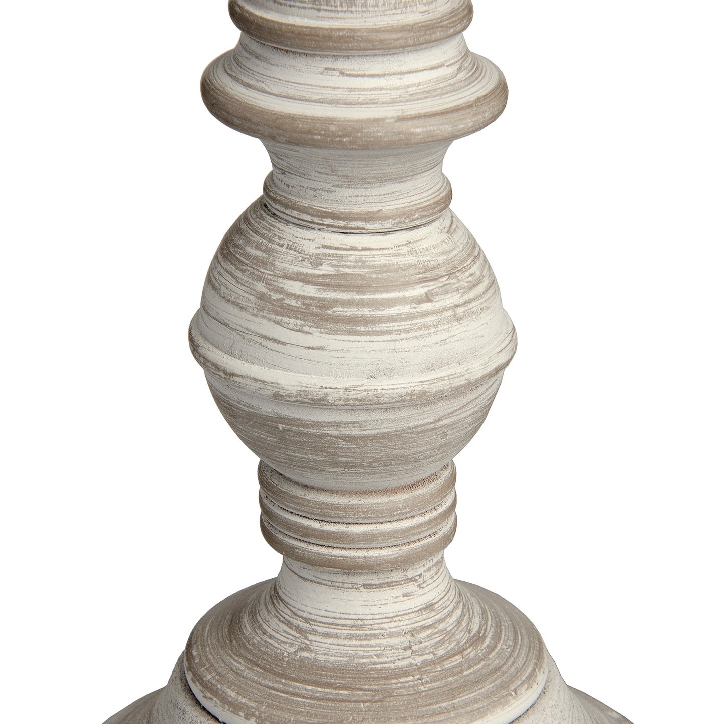 Baronnies Cream Wooden Pedestal Table Lamp with Tapered Shade