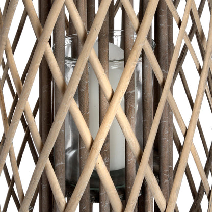 Large Standing Wicker Woven Lantern