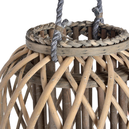 Large Standing Wicker Woven Lantern