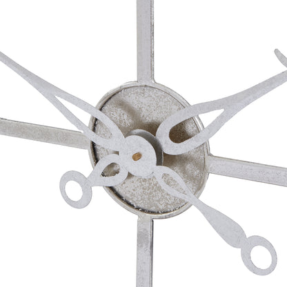 Large 102cm Silver Foil Open Frame Wall Clock