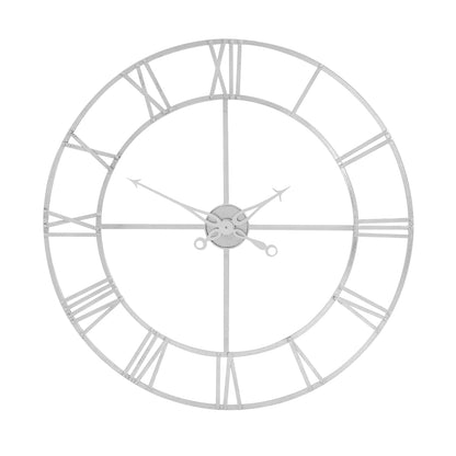 Large 102cm Silver Foil Open Frame Wall Clock