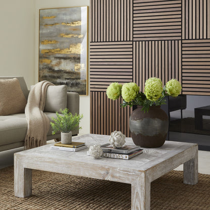 Set of 3 Artificial Flowers Green Peony Stems