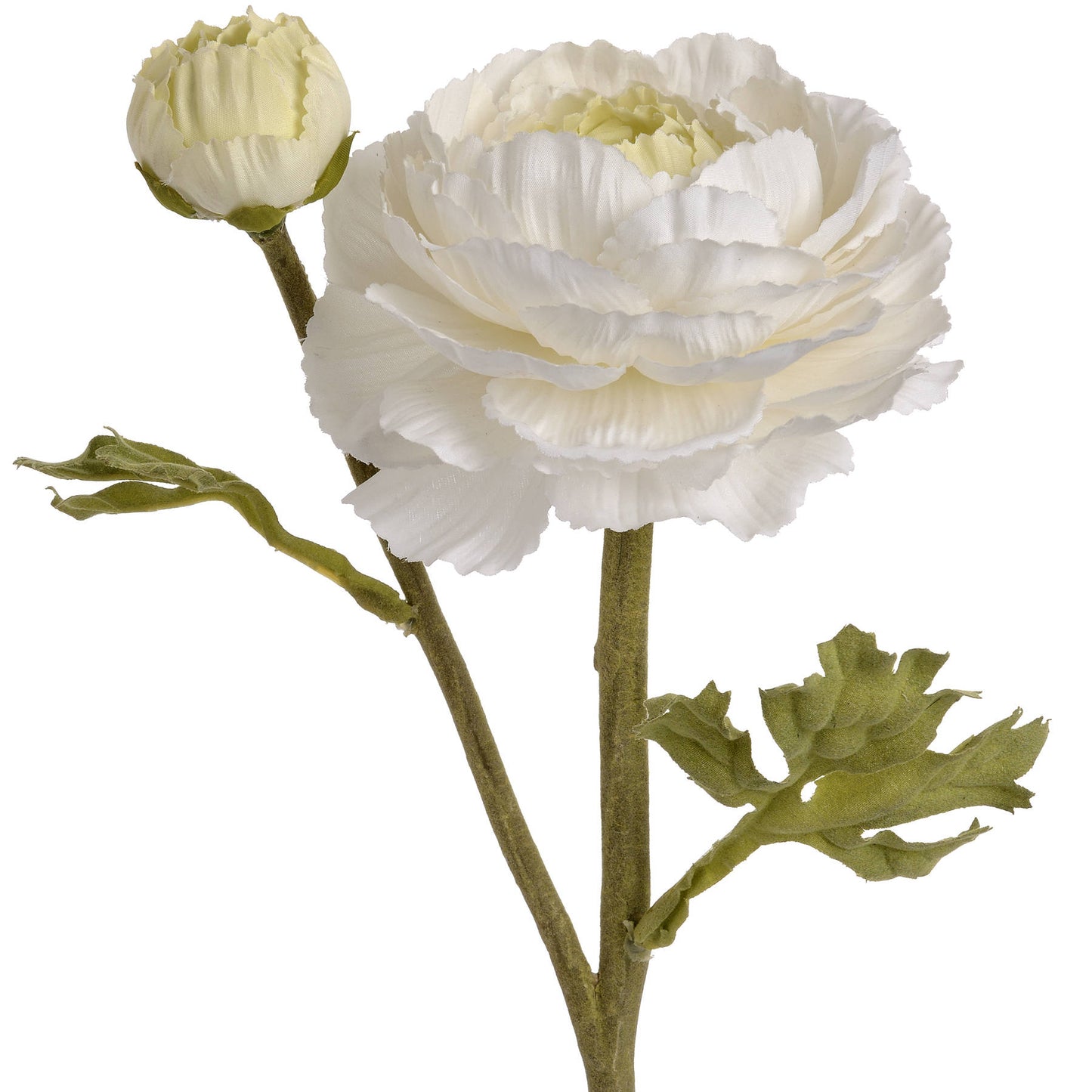 Set of 3 Artificial Flowers White Ranunculus Spray