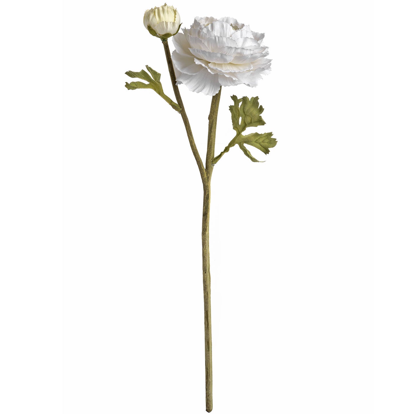 Set of 3 Artificial Flowers White Ranunculus Spray