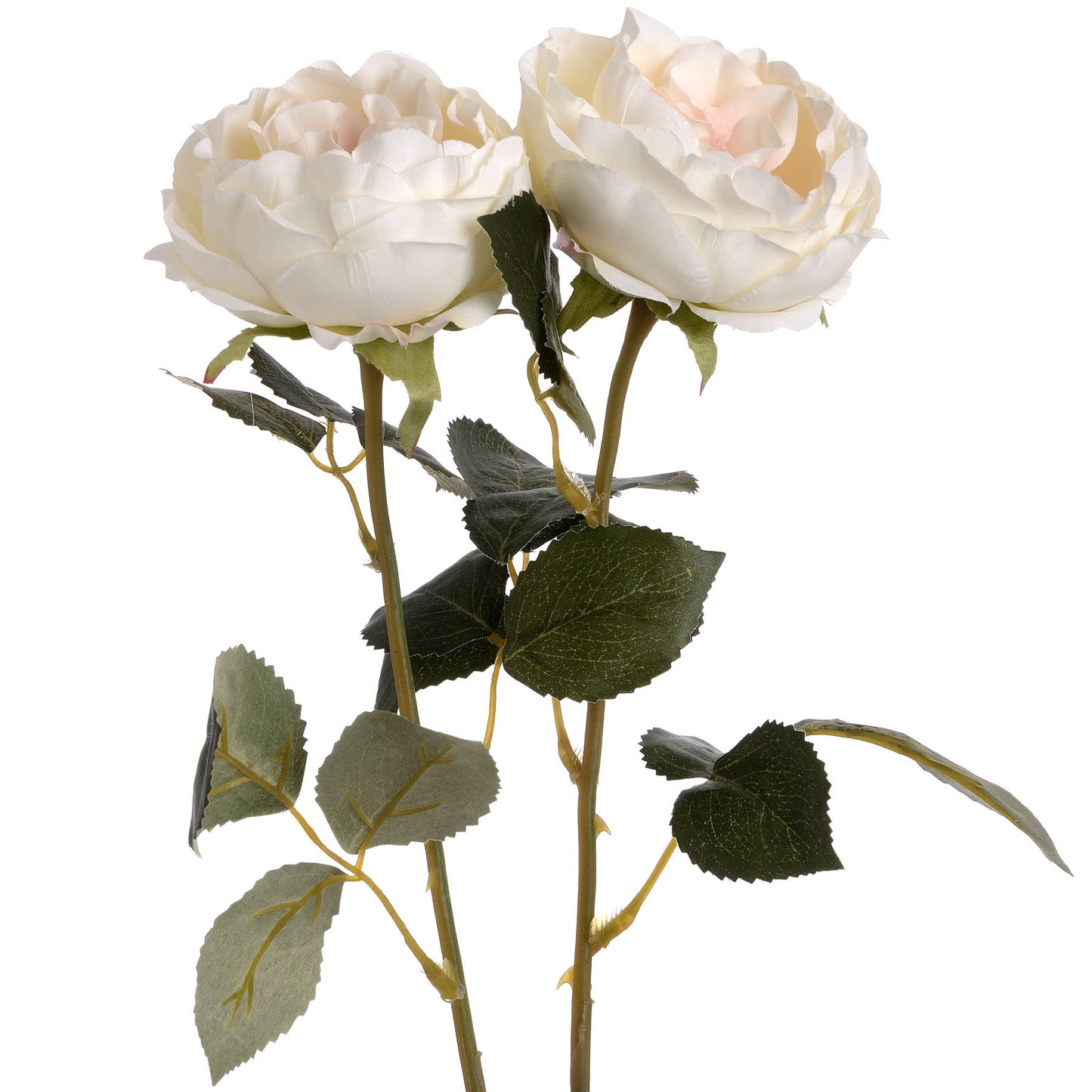Set of 3 Artificial Flowers White Garden Rose Sprays