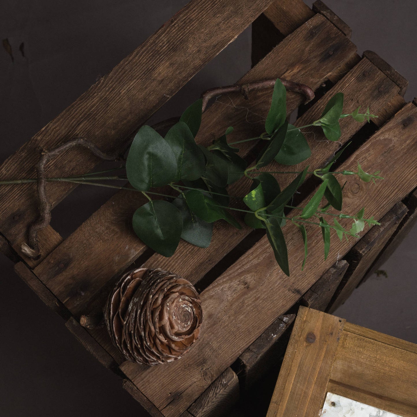 Set of 3 Artificial Flowers Cineraria Eucalyptus Sprays