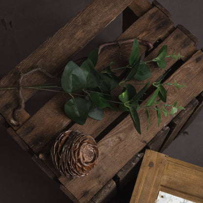 Set of 3 Artificial Flowers Cineraria Eucalyptus Sprays