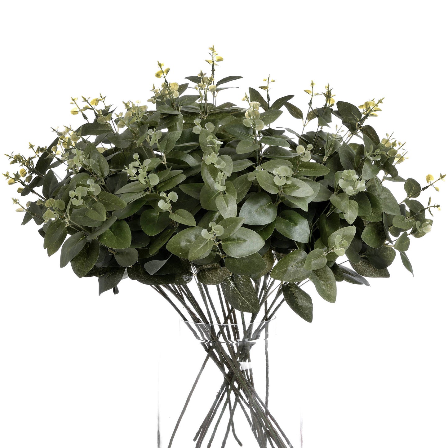 Set of 3 Artificial Flowers Cineraria Eucalyptus Sprays