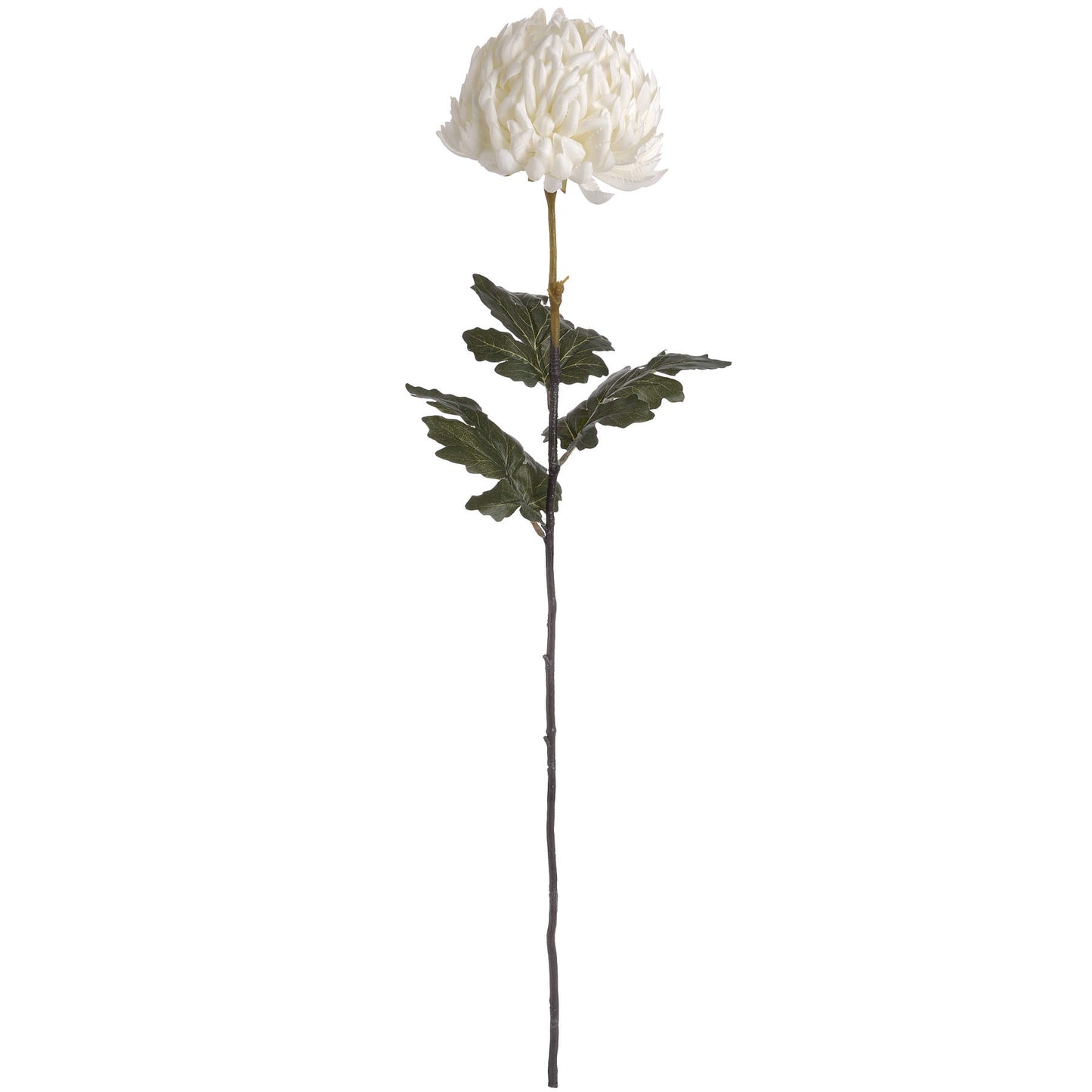 Set of 3 Artificial Flowers Large White Chrysanthemum Stems