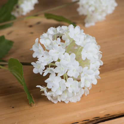 Set of 3 Artificial Flowers Viburnum Opulus Stem
