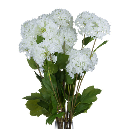 Set of 3 Artificial Flowers Viburnum Opulus Stem