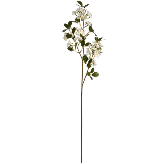 Set of 3 Artificial Flowers White Spring Mock Orange Stems