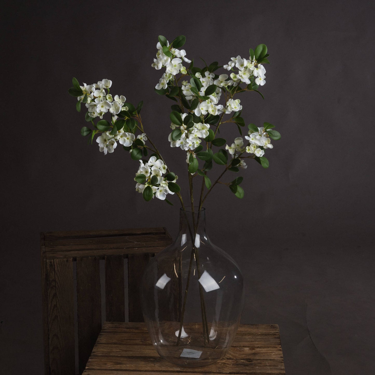 Set of 3 Artificial Flowers White Spring Mock Orange Stems