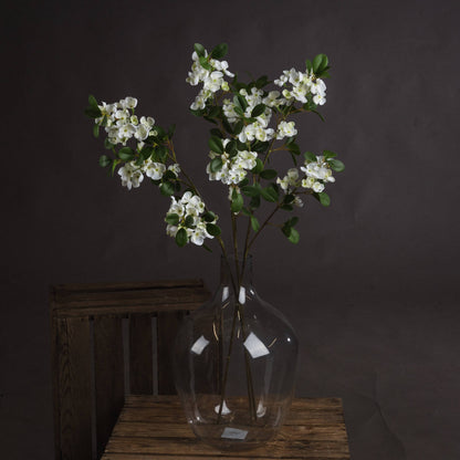 Set of 3 Artificial Flowers White Spring Mock Orange Stems