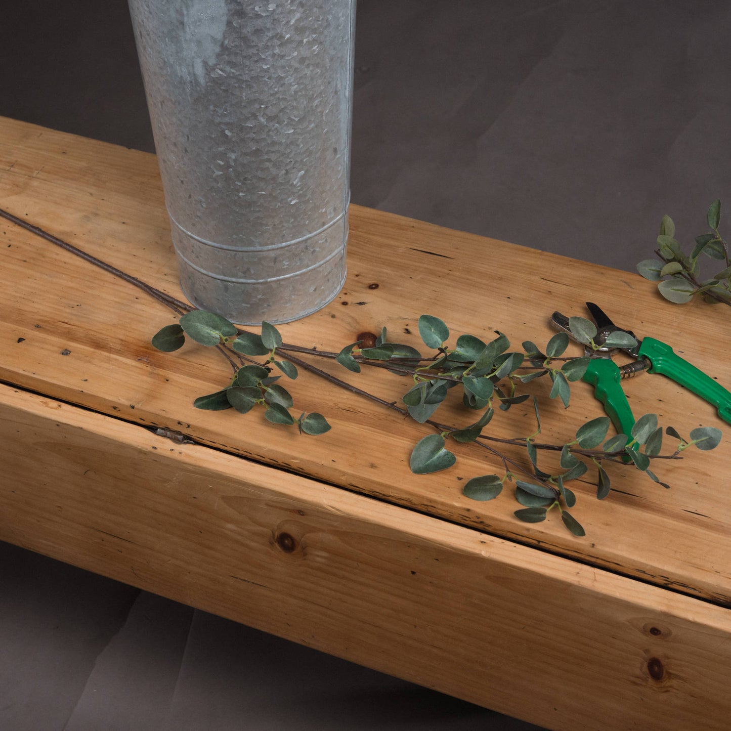 Set of 3 Artificial Flowers Tall Eucalyptus Stems