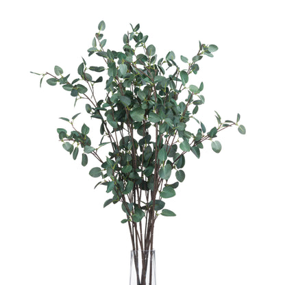 Set of 3 Artificial Flowers Tall Eucalyptus Stems