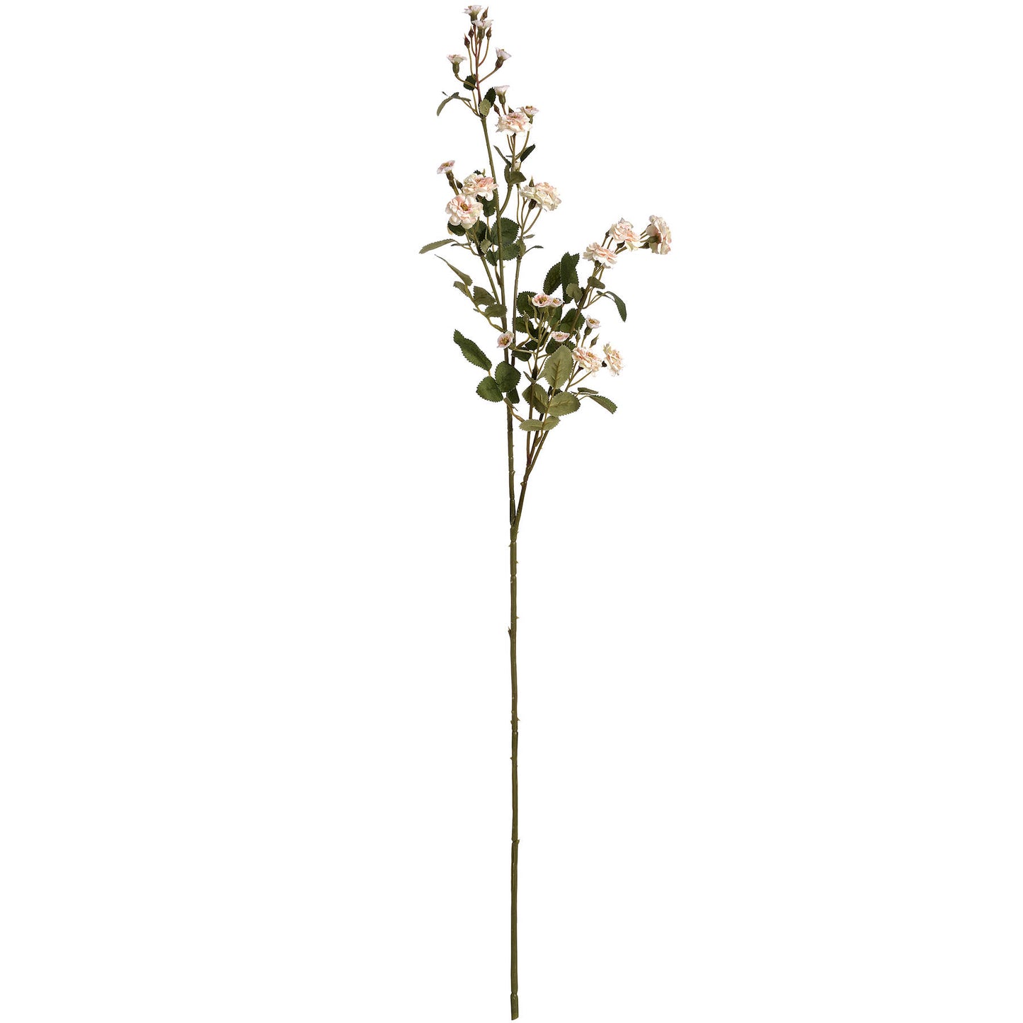 Set of 3 Artificial Flowers Cream Wild Meadow Rose Stems