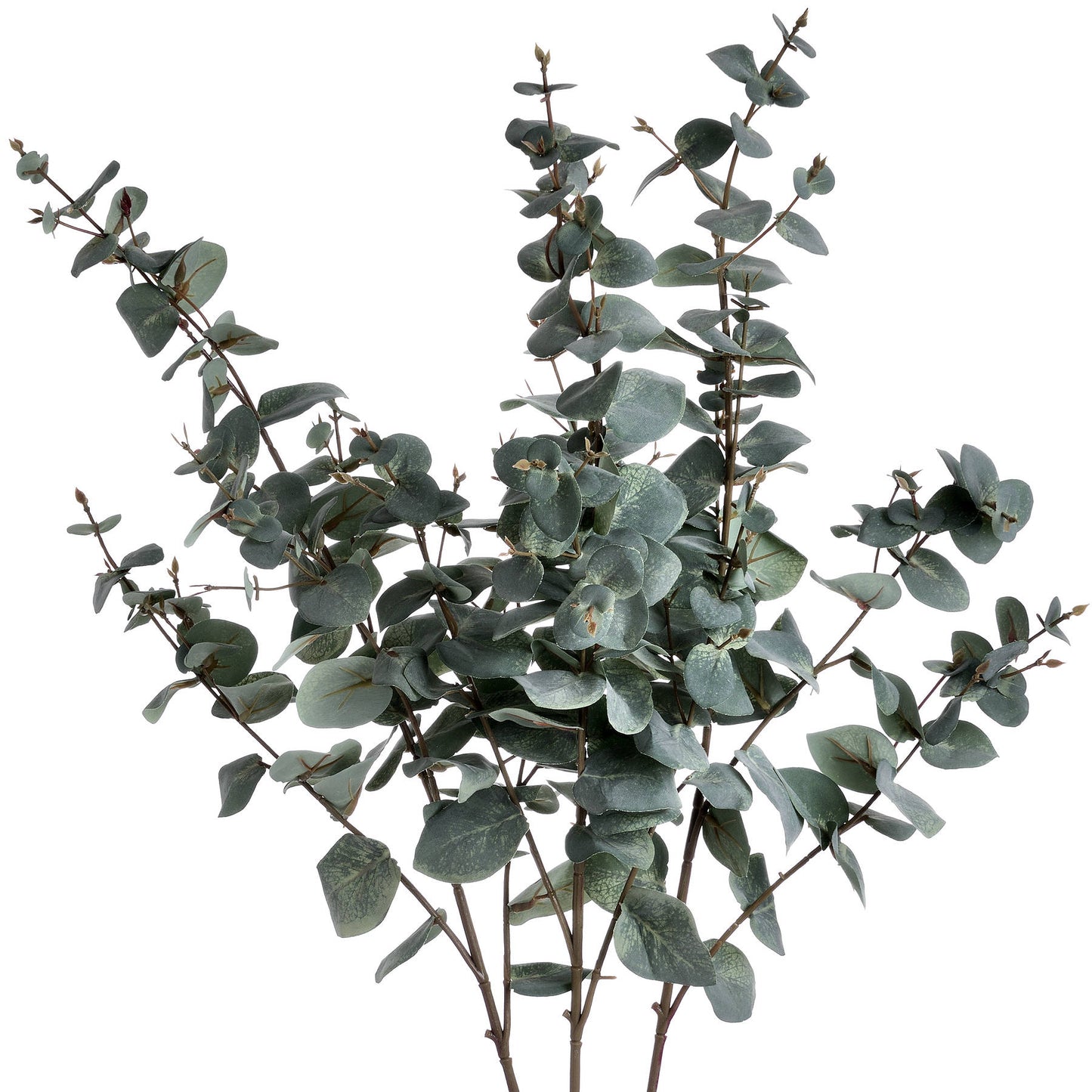 Set of 3 Artificial Flowers Variegated Eucalyptus Stems