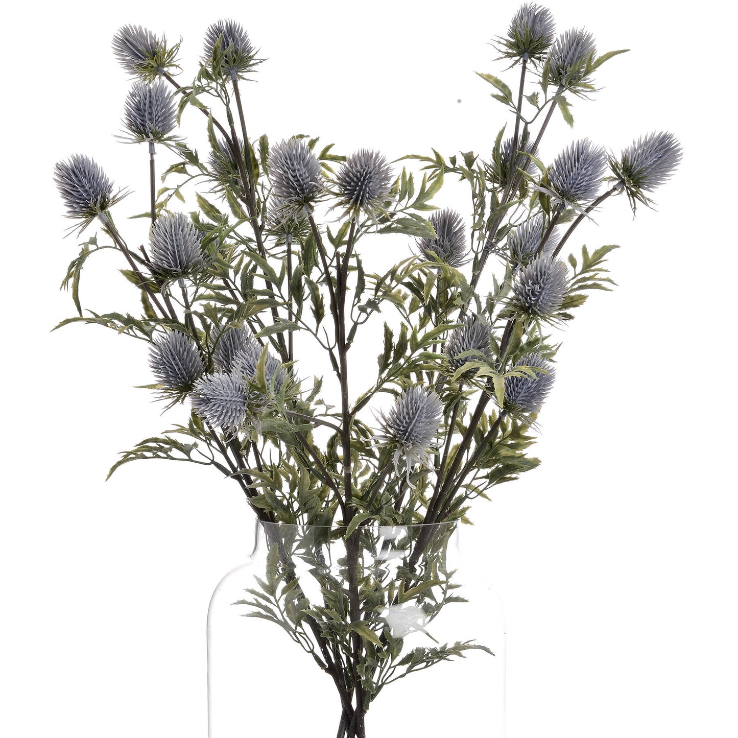 Set of 3 Artificial Flowers Eryngium Thistle Stems