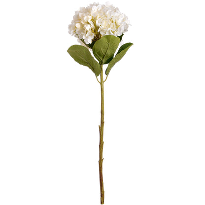 Set of 3 Artificial Flowers Oversized White Hydrangea Stems