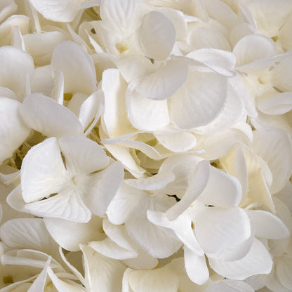 Set of 3 Artificial Flowers Oversized White Hydrangea Stems