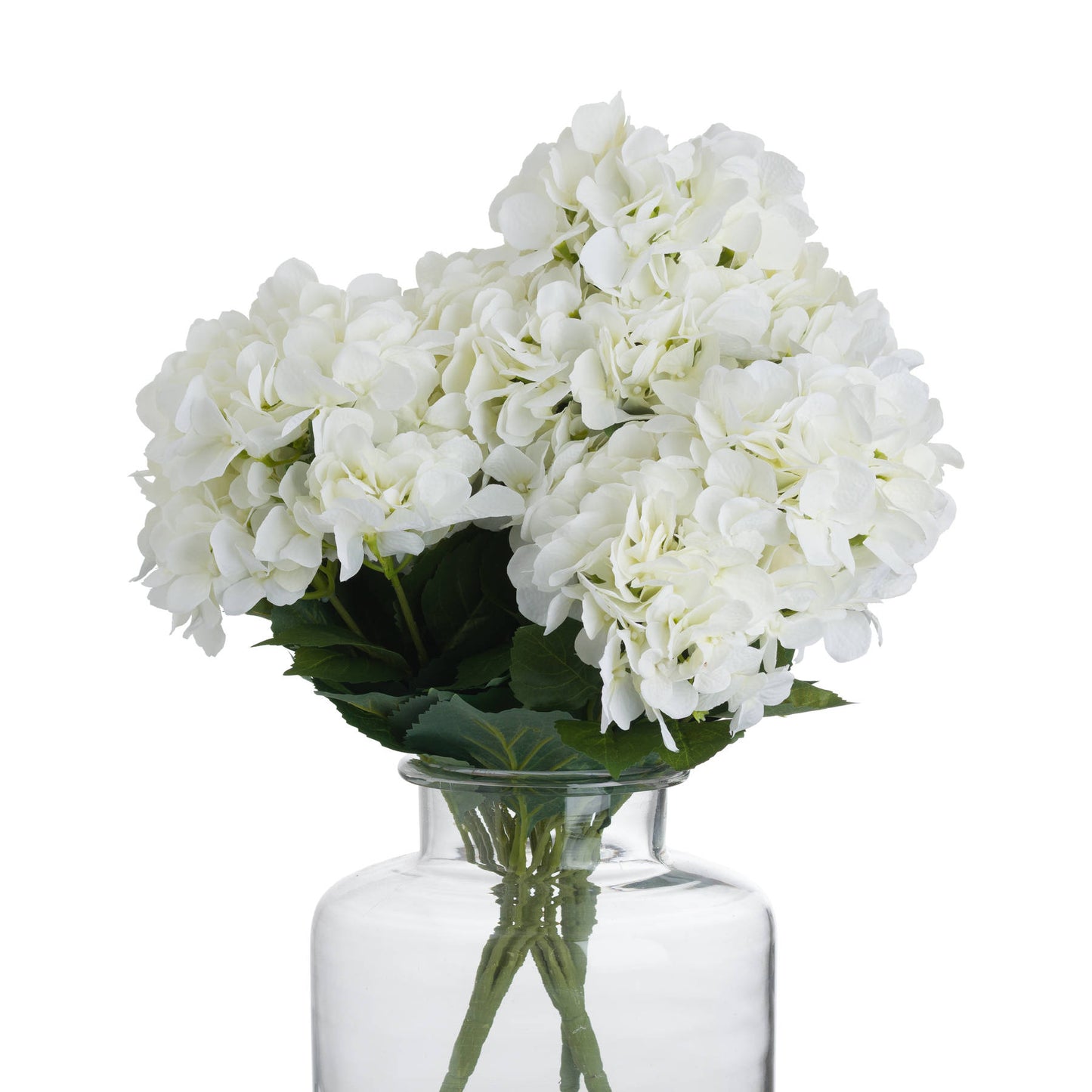 Set of 3 Artificial Flowers White Hydrangea Bouquets