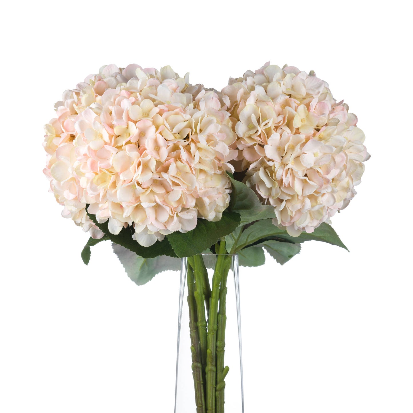 Set of 3 Artificial Flowers Autumn White Hydrangea Stems