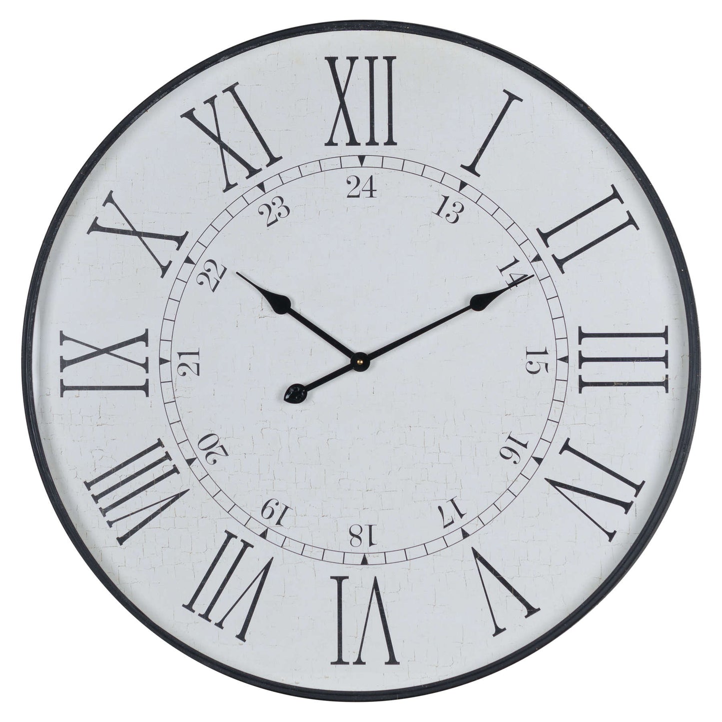 Large 80 Vintage Inspired Domed Round Station Wall Clock