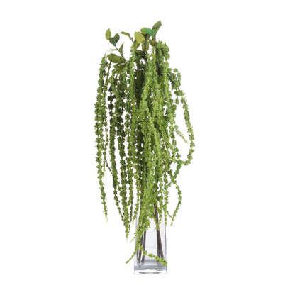 Set of 3 Artificial Flowers Green Amaranthus Stems