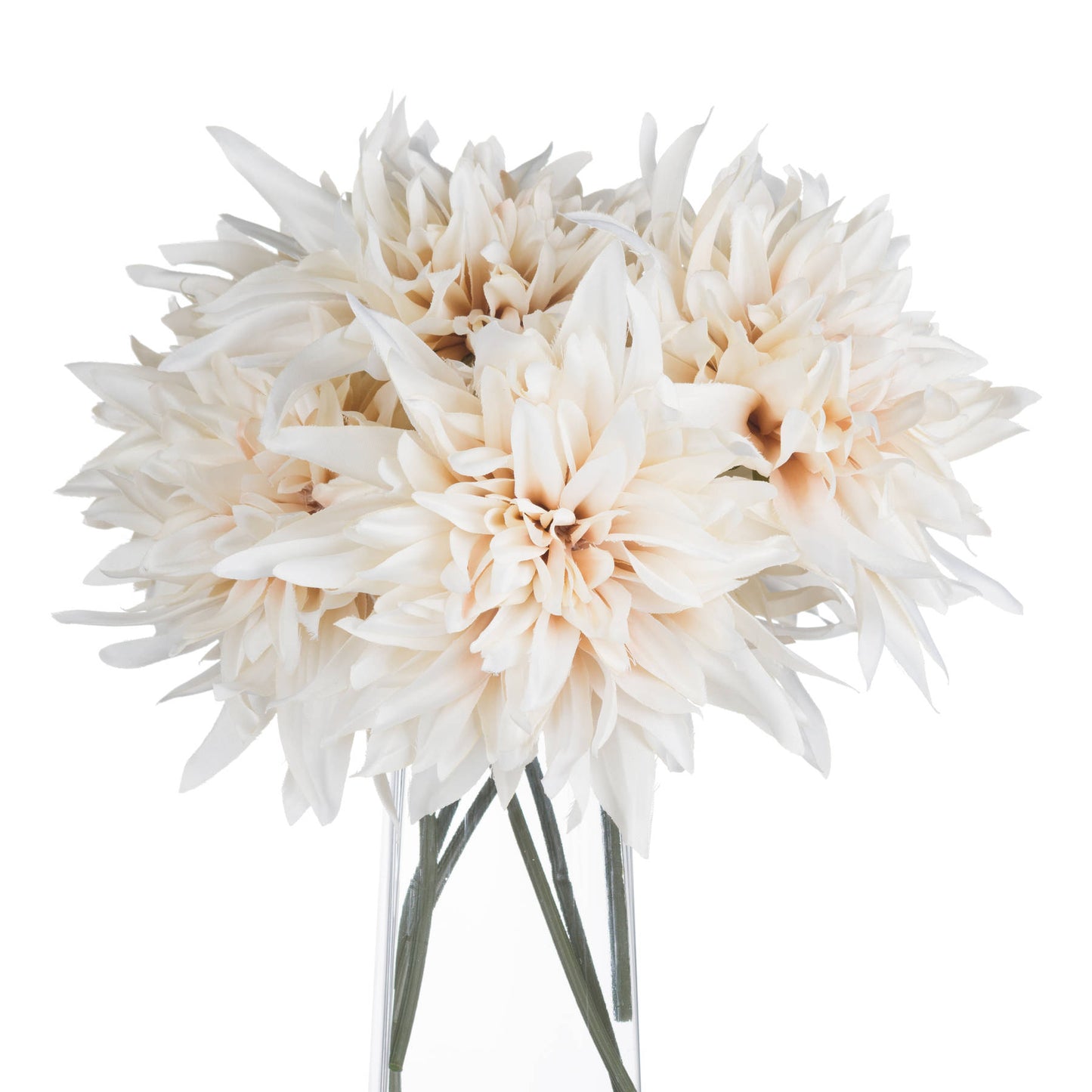 Set of 3 Artificial Flowers Blush Dahlia Stems