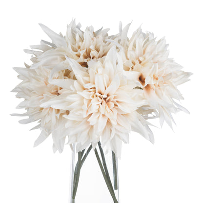 Set of 3 Artificial Flowers Blush Dahlia Stems