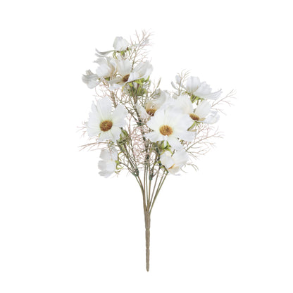 Set of 3 Artificial Flowers White Cosmos Spray