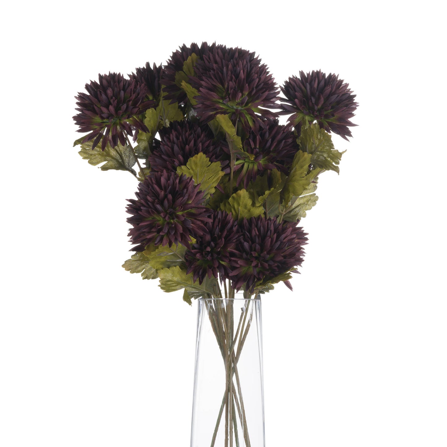 Set of 3 Artificial Flowers Chocolate Chrysanthemum Stems