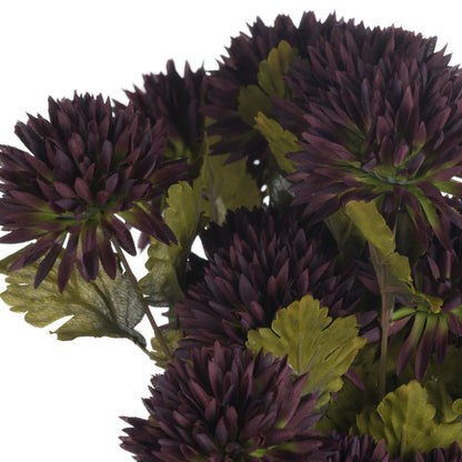 Set of 3 Artificial Flowers Chocolate Chrysanthemum Stems