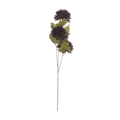 Set of 3 Artificial Flowers Chocolate Chrysanthemum Stems