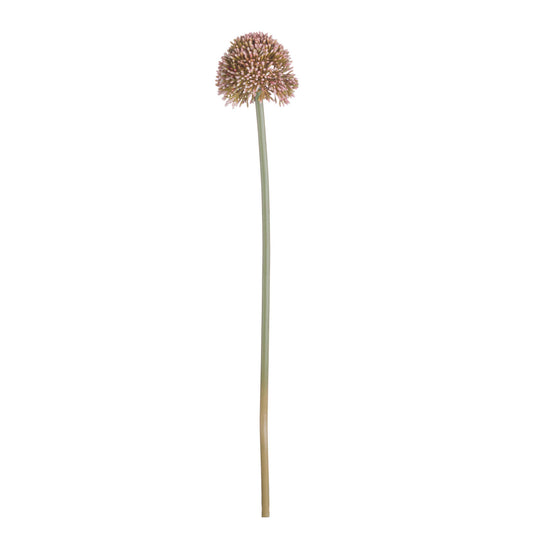Set of 3 Artificial Flowers Pink Allium Stems