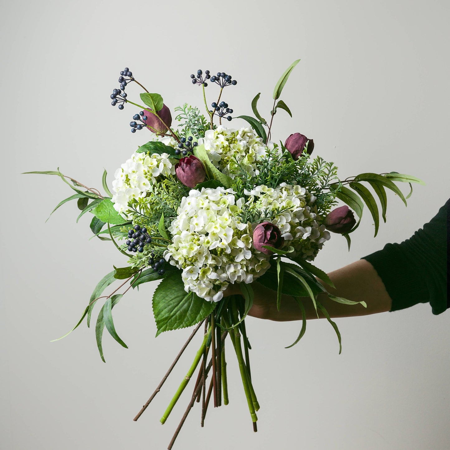 Set of 3 Artificial Flowers Viburnum Berry Stem