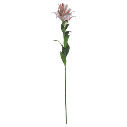 Set of 3 Artificial Flowers Stargazer Lily Stems