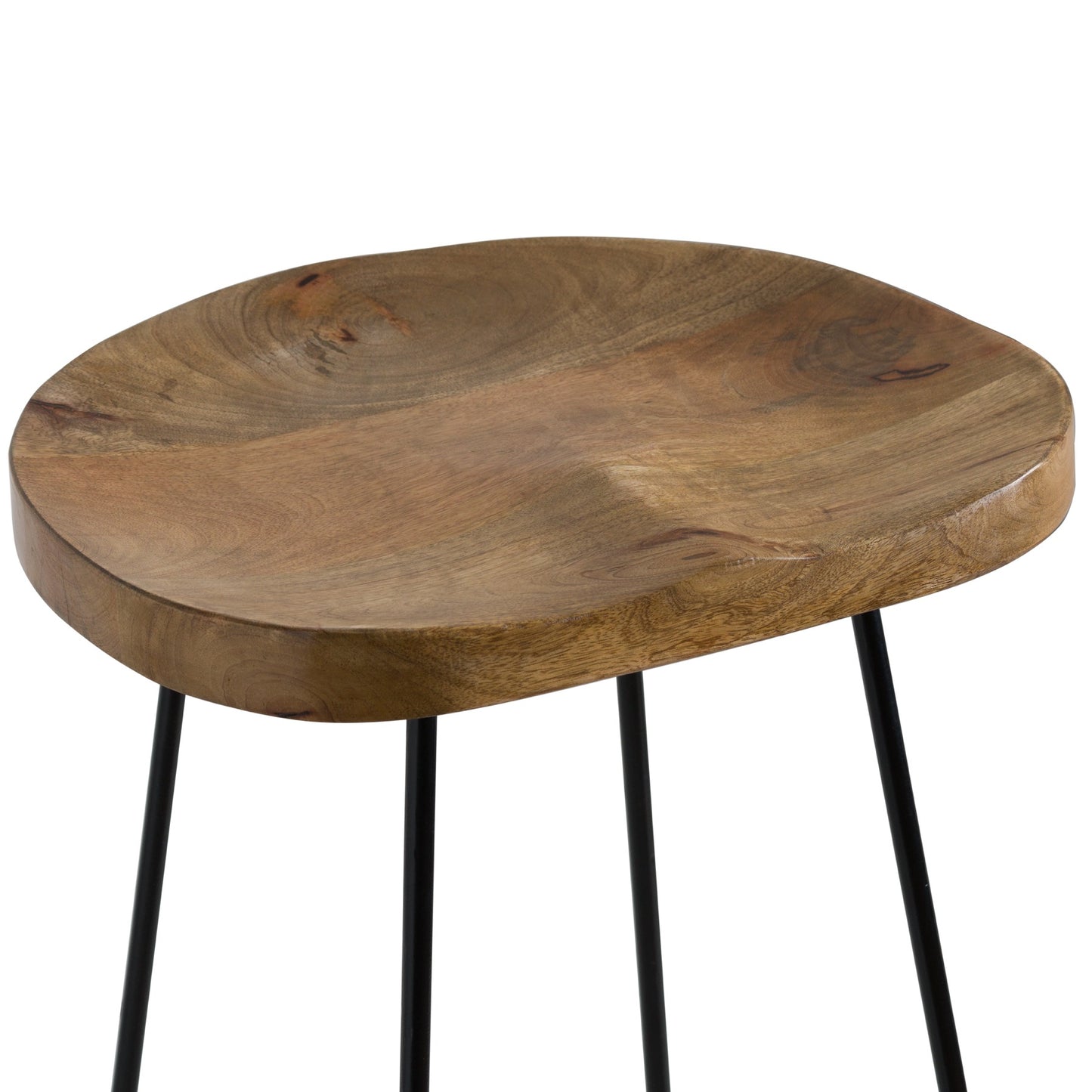 San Diego Hardwood Shaped Bar Stool