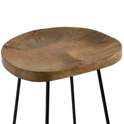 San Diego Hardwood Shaped Bar Stool