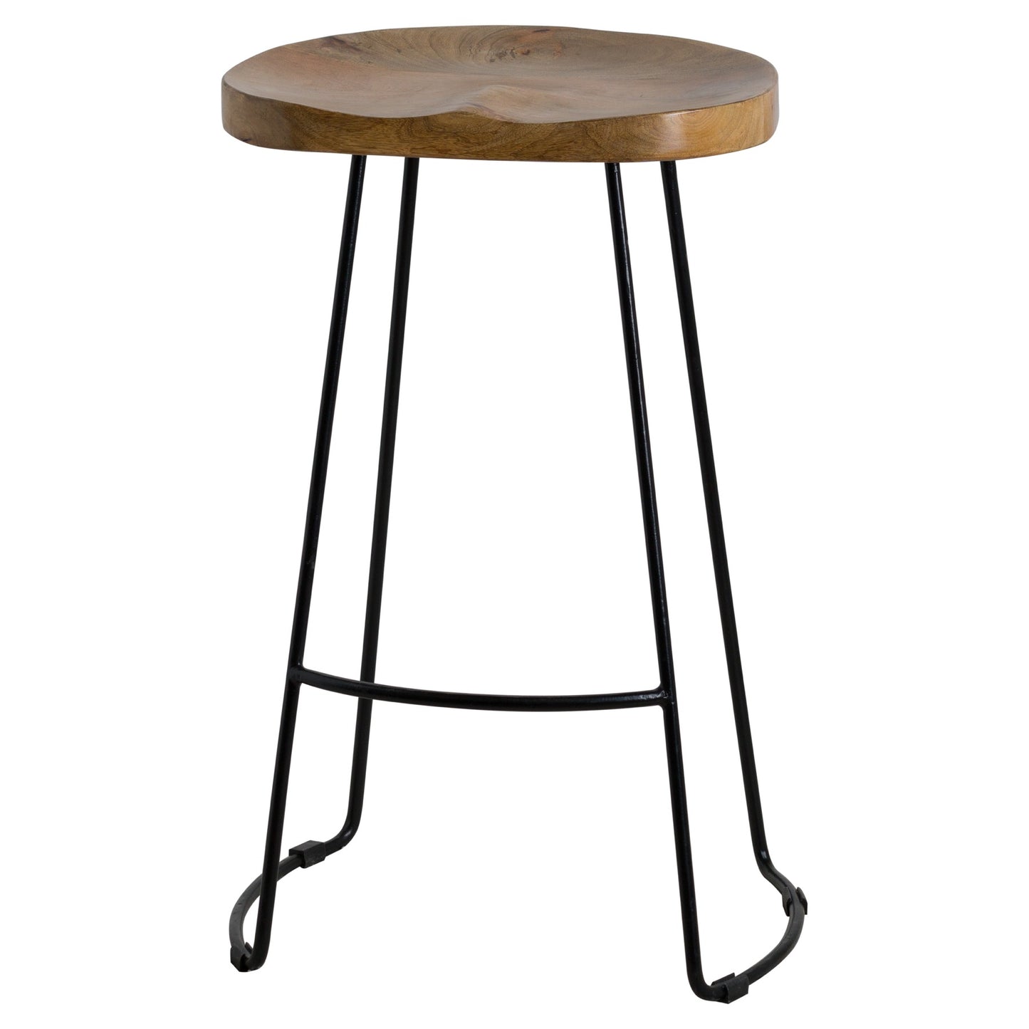 San Diego Hardwood Shaped Bar Stool