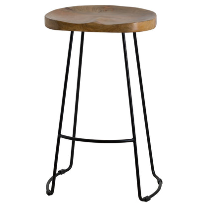 San Diego Hardwood Shaped Bar Stool