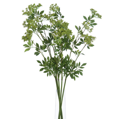 Set of 3 Artificial Flowers Faux Cow Parsley Ammi Stem
