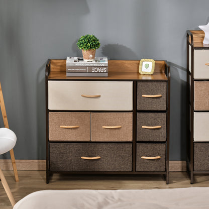 Latave Fabric And Metal Multicolour 7 Drawer Foldable Storage Chest