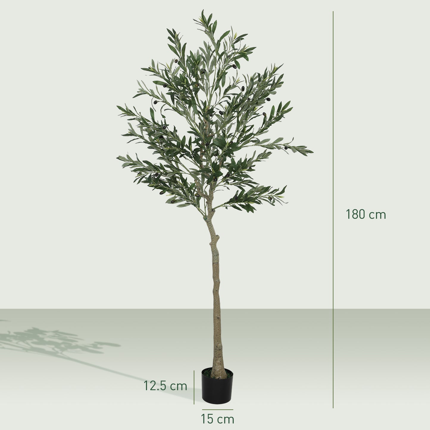 Rorile Artificial Olive Style Tree With Silk Leaf Finish