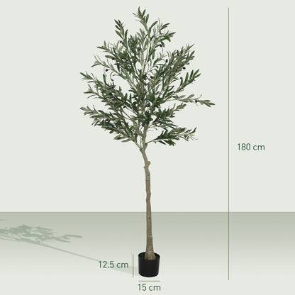 Rorile Artificial Olive Style Tree With Silk Leaf Finish
