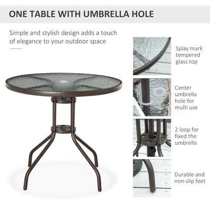 Misotte Metal and Mesh Light Grey 4 Seater Garden Dining Set With Parasol Folding Chairs And Glass Table