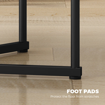 Tolira Set Of 2 Wooden Black Marble Effect Nesting Tables