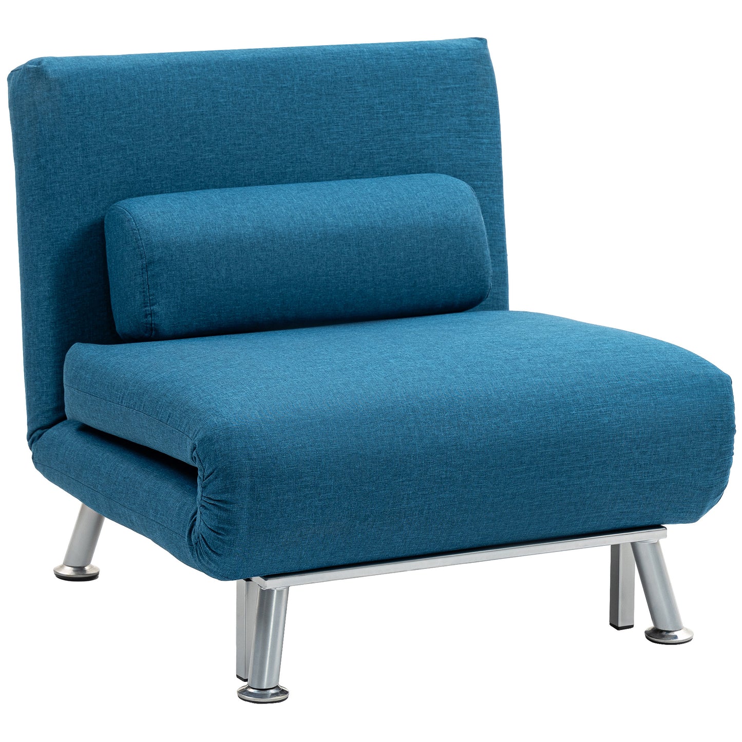 Lavili Keno Linen Look Blue Single Sleeper Chair
